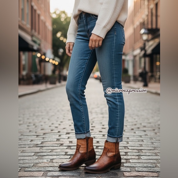 Frye Billy Croc Leather Inside Zip Ankle Booties - Picture 4 of 14